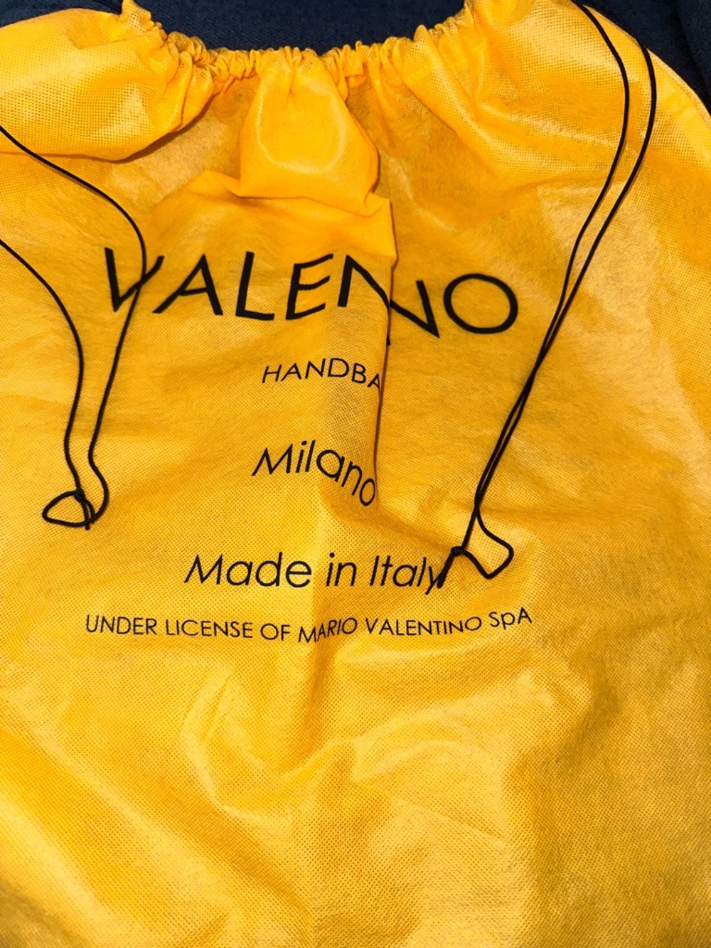 Valentino Yellow Handbags Dust Bag with Black Logo